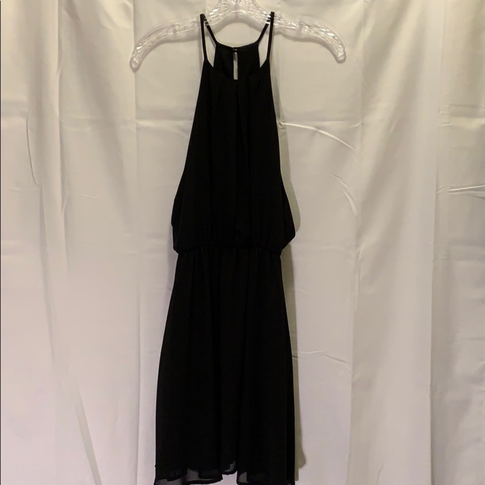 Lush Womens Black Cocktail Open Side Dress